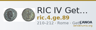 RIC IV Geta 89 — CANOA