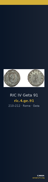 RIC IV Geta 91 — CANOA