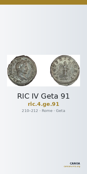 RIC IV Geta 91 — CANOA