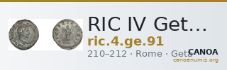 RIC IV Geta 91 — CANOA