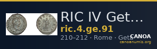RIC IV Geta 91 — CANOA