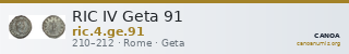 RIC IV Geta 91 — CANOA