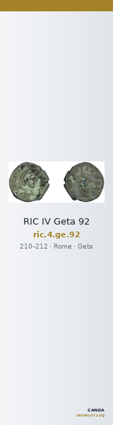 RIC IV Geta 92 — CANOA