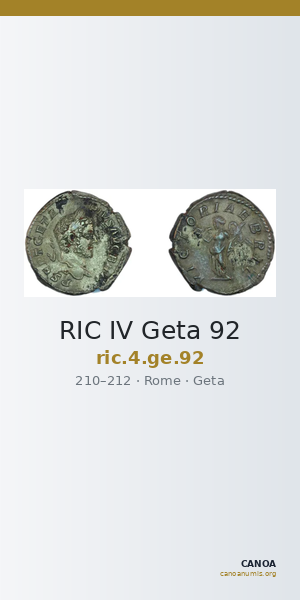 RIC IV Geta 92 — CANOA