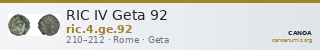 RIC IV Geta 92 — CANOA