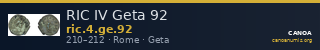 RIC IV Geta 92 — CANOA