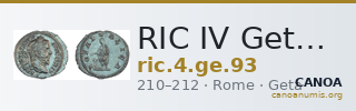 RIC IV Geta 93 — CANOA