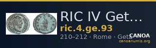 RIC IV Geta 93 — CANOA