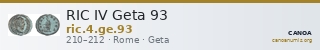 RIC IV Geta 93 — CANOA