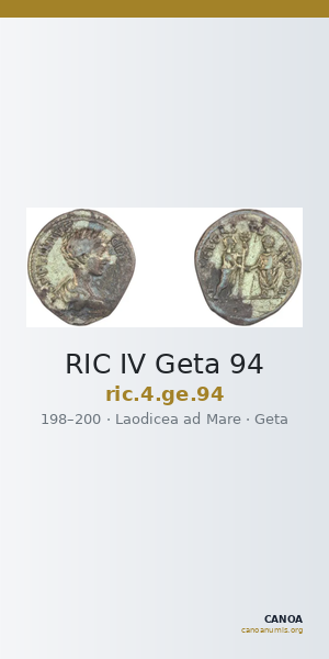 RIC IV Geta 94 — CANOA