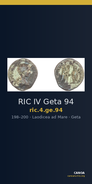 RIC IV Geta 94 — CANOA