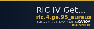 RIC IV Geta 95 (aureus) — CANOA