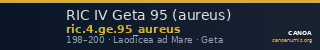 RIC IV Geta 95 (aureus) — CANOA