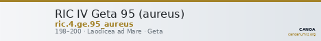 RIC IV Geta 95 (aureus) — CANOA