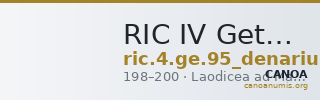 RIC IV Geta 95 (denarius) — CANOA