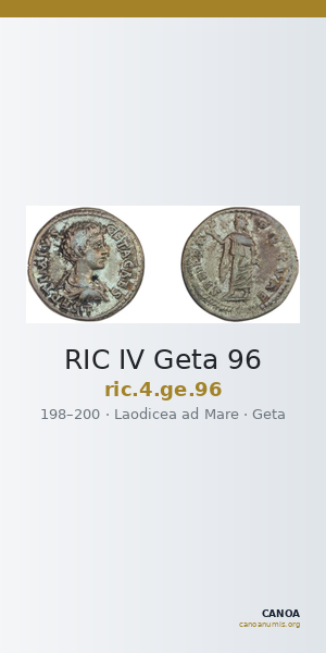 RIC IV Geta 96 — CANOA
