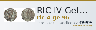 RIC IV Geta 96 — CANOA