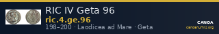 RIC IV Geta 96 — CANOA