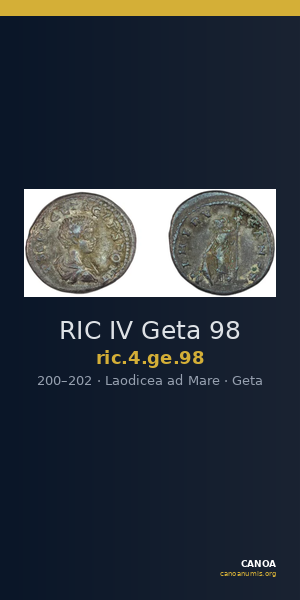 RIC IV Geta 98 — CANOA