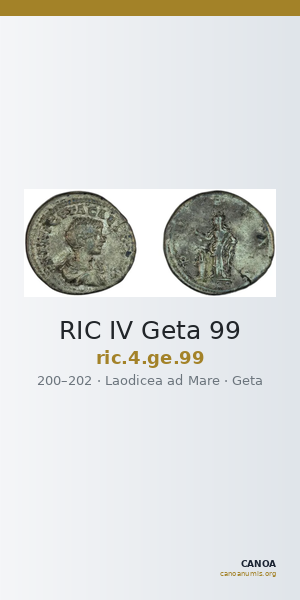 RIC IV Geta 99 — CANOA
