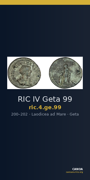 RIC IV Geta 99 — CANOA