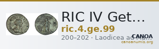 RIC IV Geta 99 — CANOA