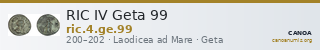 RIC IV Geta 99 — CANOA