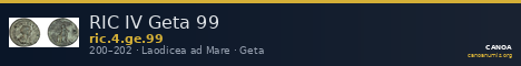 RIC IV Geta 99 — CANOA