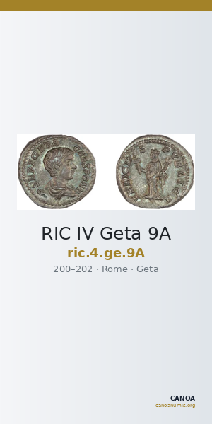 RIC IV Geta 9A — CANOA