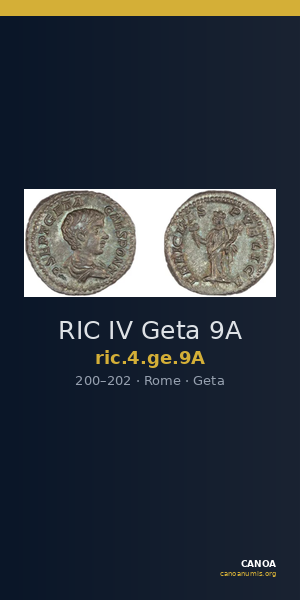 RIC IV Geta 9A — CANOA