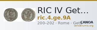 RIC IV Geta 9A — CANOA