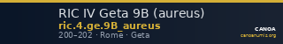 RIC IV Geta 9B (aureus) — CANOA