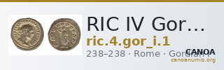 RIC IV Gordian I 1 — CANOA