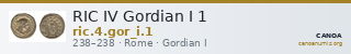 RIC IV Gordian I 1 — CANOA