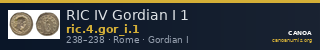 RIC IV Gordian I 1 — CANOA