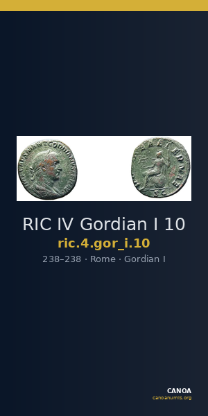 RIC IV Gordian I 10 — CANOA