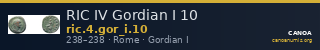 RIC IV Gordian I 10 — CANOA