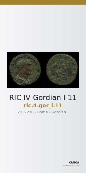 RIC IV Gordian I 11 — CANOA