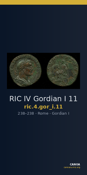 RIC IV Gordian I 11 — CANOA
