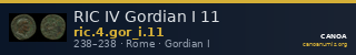 RIC IV Gordian I 11 — CANOA