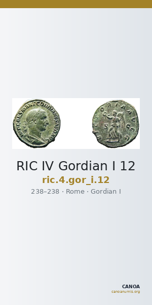 RIC IV Gordian I 12 — CANOA