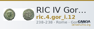 RIC IV Gordian I 12 — CANOA