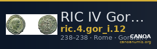 RIC IV Gordian I 12 — CANOA