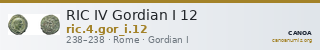 RIC IV Gordian I 12 — CANOA