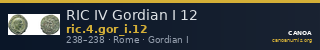 RIC IV Gordian I 12 — CANOA