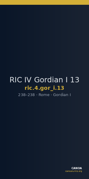 RIC IV Gordian I 13 — CANOA