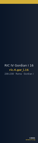 RIC IV Gordian I 16 — CANOA