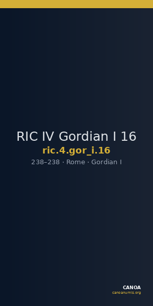 RIC IV Gordian I 16 — CANOA