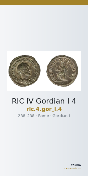 RIC IV Gordian I 4 — CANOA