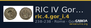 RIC IV Gordian I 4 — CANOA